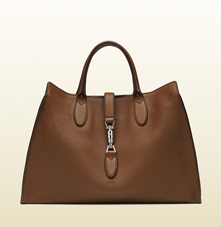 Gucci Jackie Soft Leather Handle Bag 362970 Nut Brown